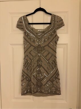 Parker | Dresses | Parker Beaded Mini Silk Dress